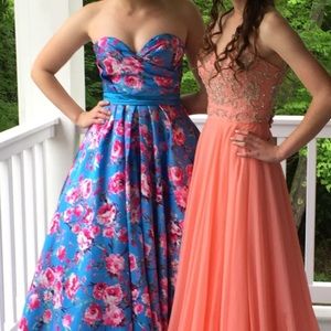 Floral Prom Dress Size 4